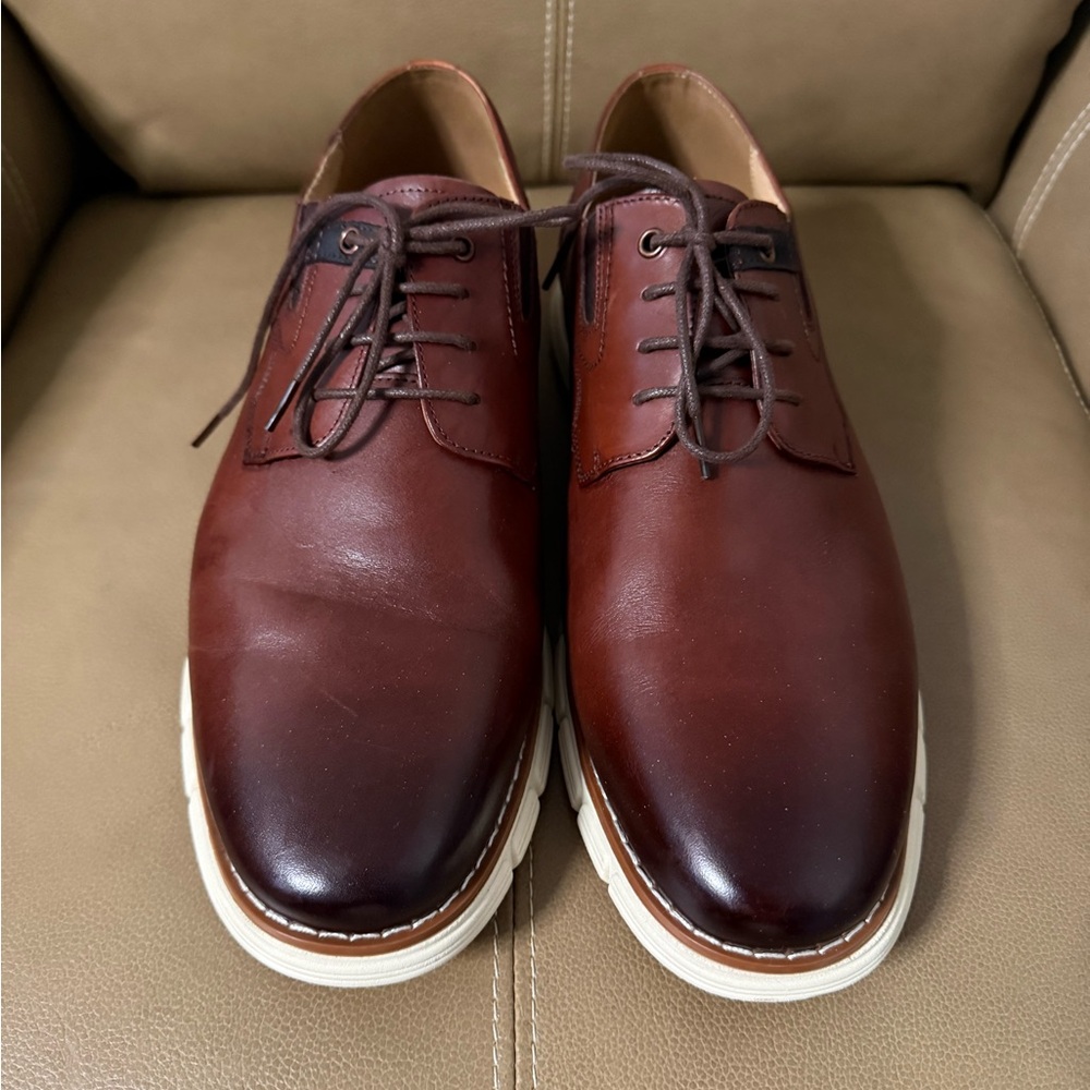 Men's Brown Leather Derby Shoes - Classic Oxford Style